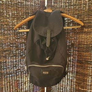 PINK Victoria's Secret 💓 Black Rucksack Backpack